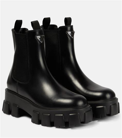 prada beatle boots|Prada Monolith Leather Chelsea Boots .